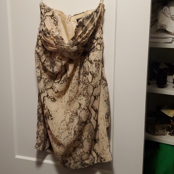 H&M Strapless Snakeskin Jewelled Cocktail Dress - Picture 4 of 4